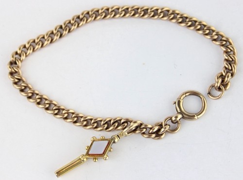 Vintage 9ct gold curb bracelet - vintage,
