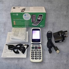 Doro PhoneEasy 611 Flip Phone Tesco Mobile Big Buttons Camera Boxed with Manual