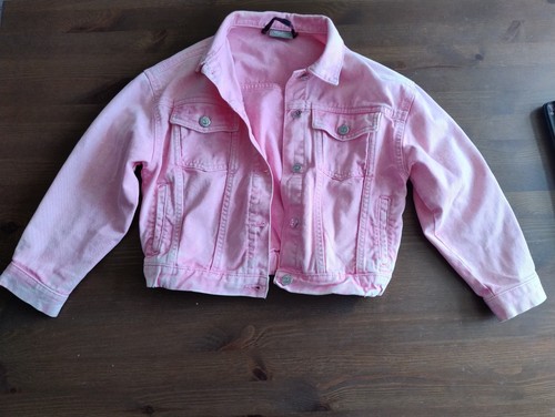 Girls pink denim jacket age - girls,