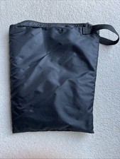 Golf Shoe Bag Black Zip Up Carry Case Handle Faux Fur Lined Travel Bag + Divider