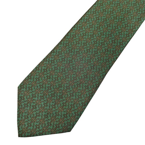 Hermes paris green silk tie - hermes,