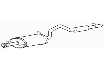 Rear exhaust silencer - back, box