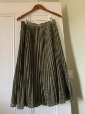 Whistles Green Sparkle Pleated