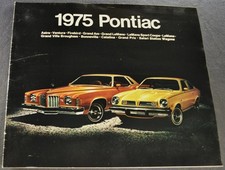 1975 Pontiac Brochure Firebird Trans Am Grand Prix Am Bonneville LeMans Wagon 75