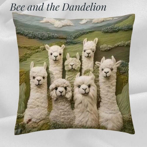 Alpaca llama cushion cover - ,