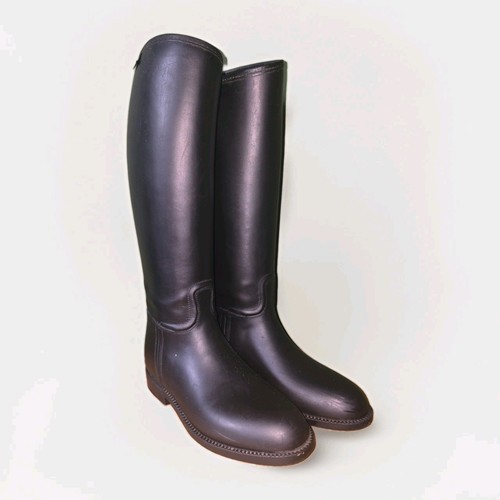 Aigle black tall rubber riding - aigle,