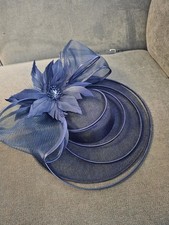 Navy Blue Saucer Fascinator