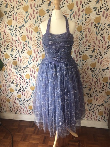 Vintage 1960 tulle blue - vintage,