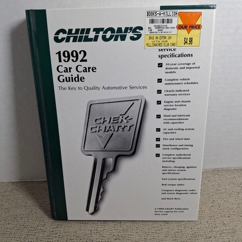 Hardback chilton 1992 - hardback, chilton's
