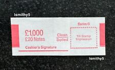 £20 NEW POLYMER notes money bands currency straps (select quantity 1 - 1,000)