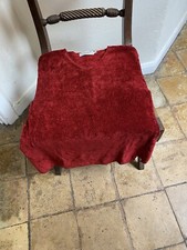 JFW Casual Red V-Necked Velvet-Like Jumper Size M