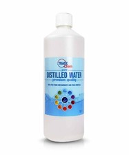 Distilled Water Purified Water 1L Bottle Pure Chem Trade Chemicals (BLUE)