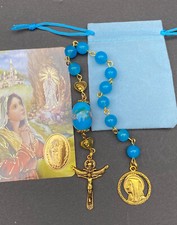 St Bernadette Our Lady Lourdes Single Decade Rosary Handmade inJade Gemstones