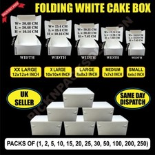 White Folding Cardboard Cake