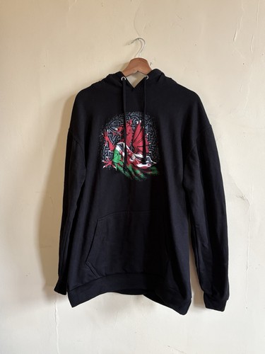 Welsh dragon hoodie - welsh, black