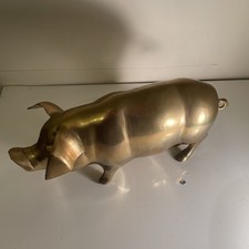 Brass Pig Figurine, Vintage