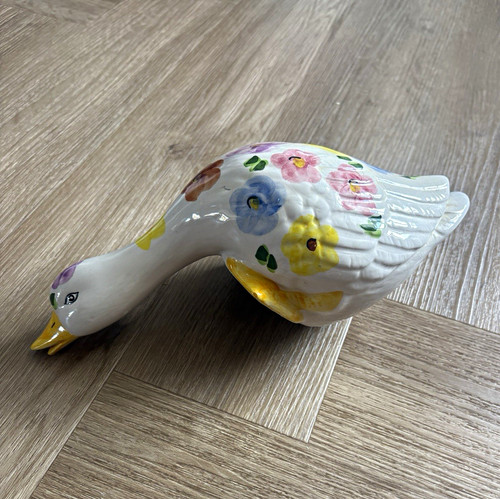 Hand painted ceramic goose - hand,