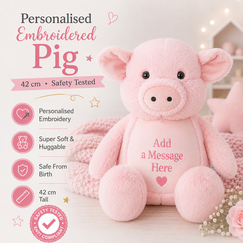 Personalised pig teddy - pig,