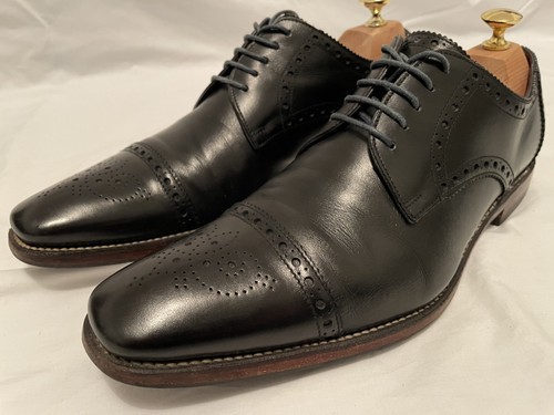Loake mens foley black leather - mens,