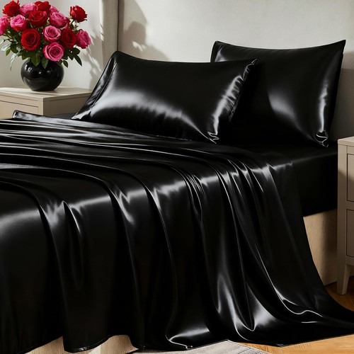 Satin sheets queen size bed - satin,