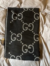 Gucci Black Cashmere Scarf