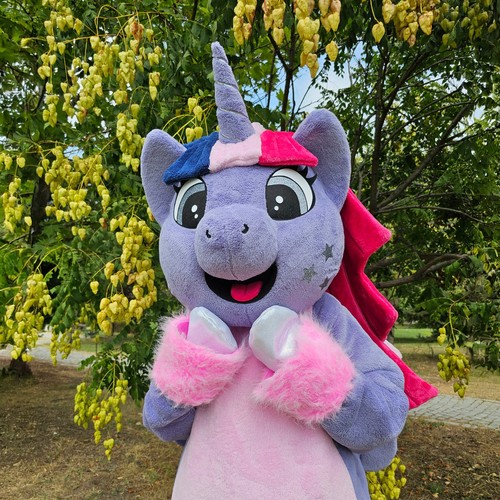Handmade purple unicorn - purple, mascot
