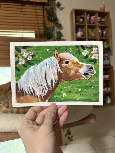 Original horse painting - horse,