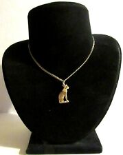 #P15) PENDANT GOLD PLATED EGYPTIAN CAT GODDESS NECKLESS CHAIN COSTUME JEWELLERY
