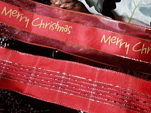 Tartan merry christmas ribbon - tartan,