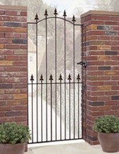 WROUGHT IRON METAL GARDEN SIDE GATE Roman T 2ft6-3ft4