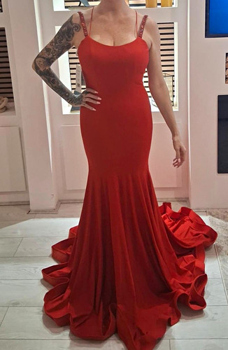 Sherri hill red beaded - red, strap