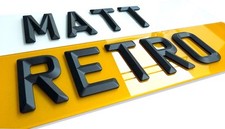 4D RETRO MATT Bevelled Edge FRONT & REAR Show Plates - Assembled