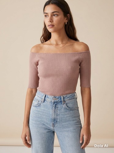 Off the shoulder ribbed - off-the-shoulder,
