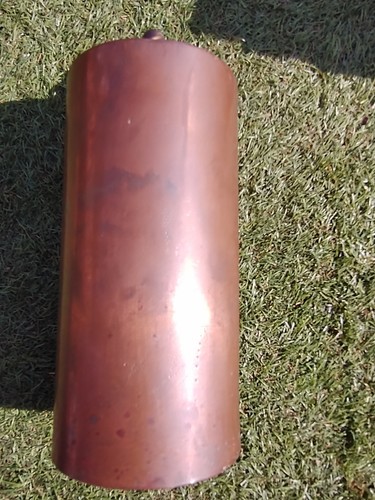 Vintage heavy copper cylinder - heavy,