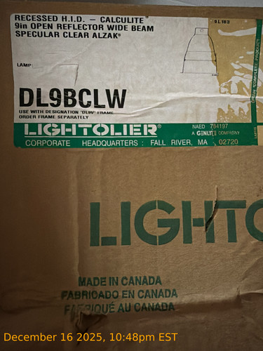 New lightolier dl9bclw - new,