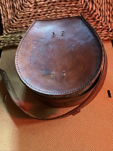 Antique leather collar - antique,