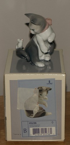 Vintage lladro cat - lladro, mouse