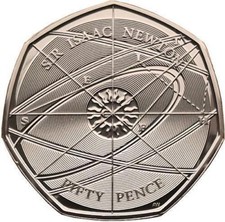 2017 Sir Isaac Newton BU 50p