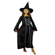 GIRLS DARK WITCH COSTUME AND