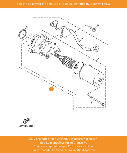 Yamaha starting motor assy - yamaha,