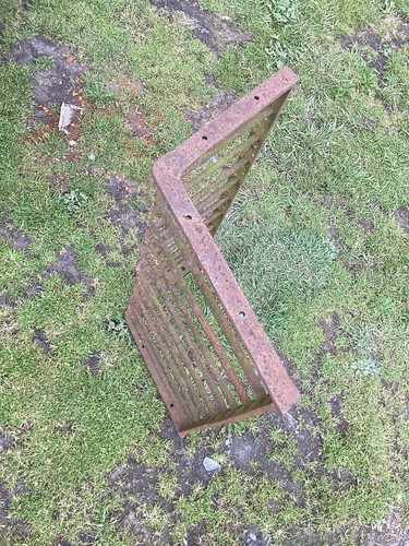 Vintage wrought iron hay - iron, rack