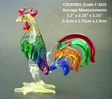 Coloured GLASS COCKEREL