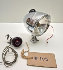 Vintage Bicycle Miller England Front and Rear Dynamo Lights Lamp, Cable-working