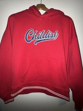 Childish Red Hoodie Jumper