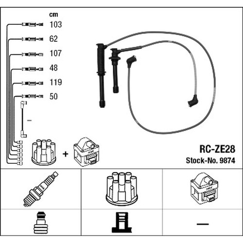 Ignition leads set fits - 1x,