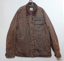 Fat face Mens Jacket XL brown chore utility cotton quilted