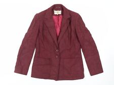 Mandy Marsh Womens Red Jacket Blazer Size 12 Button - Vintage