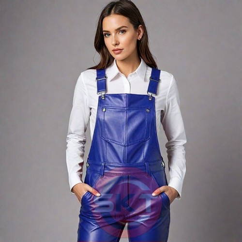 Women genuine leather blue - genuine,