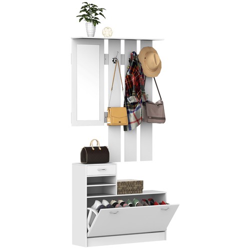 Homcom entryway organizer shoe - entryway,