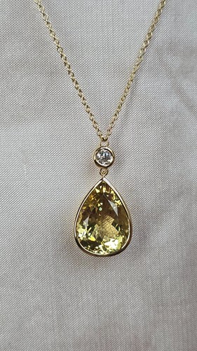 Heliodor beryl and diamond - heliodor,